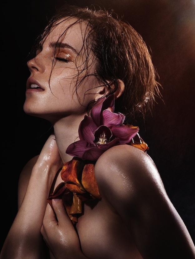 Wet Emma Watson Porn - Naturally naked: Emma Watson supports Earth Day